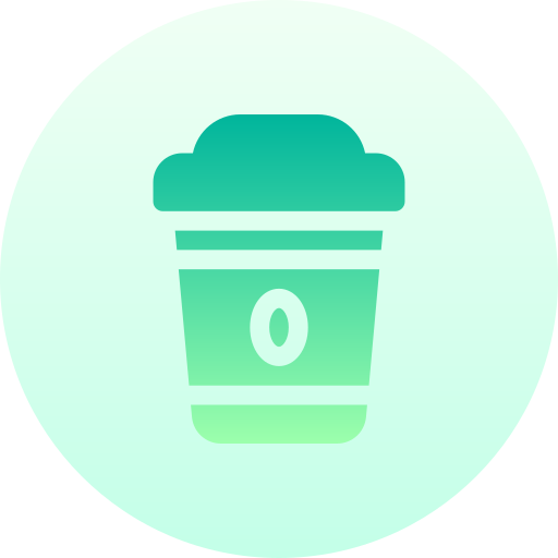 xícara de café Basic Gradient Circular Ícone