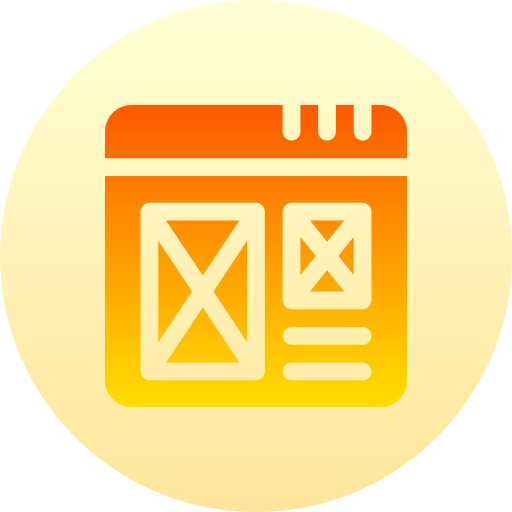 wireframe Basic Gradient Circular icona