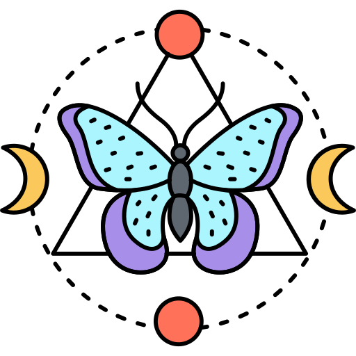 mariposa Generic Thin Outline Color icono
