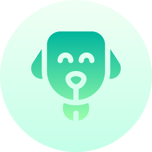 犬 Basic Gradient Circular icon