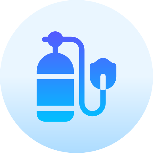 Oxygen tank Basic Gradient Circular icon