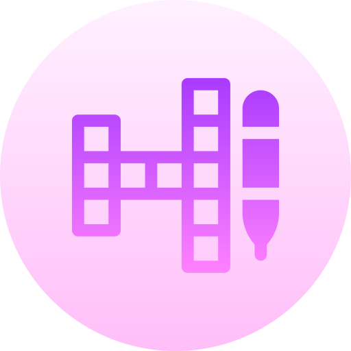 Crossword Basic Gradient Circular icon