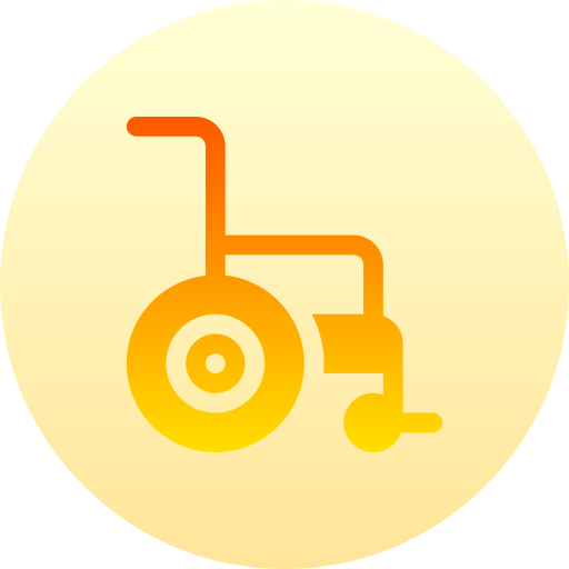 silla de ruedas Basic Gradient Circular icono