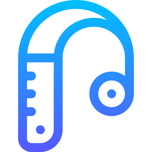 hoorapparaat Basic Gradient Lineal color icoon
