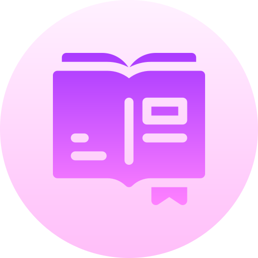 독서 Basic Gradient Circular icon