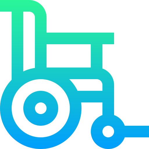 fauteuil roulant Super Basic Straight Gradient Icône