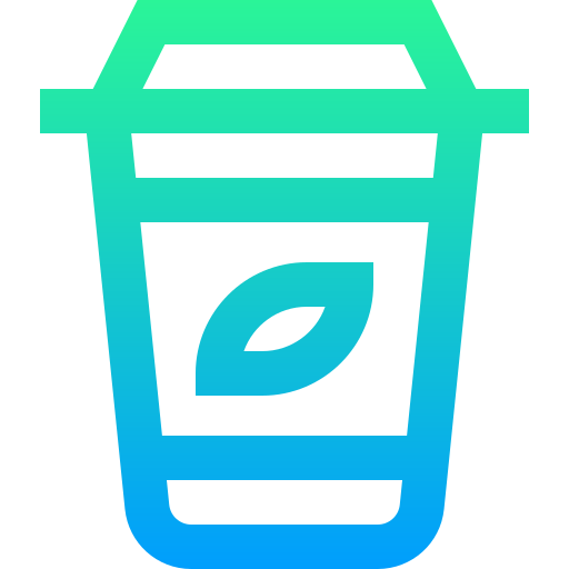 Paper cup Super Basic Straight Gradient icon