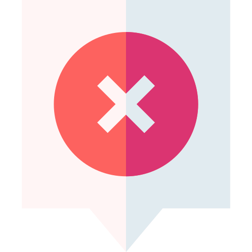 rechazado Basic Straight Flat icono