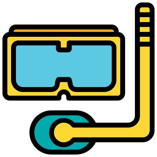 occhiali da immersione Generic Outline Color icona