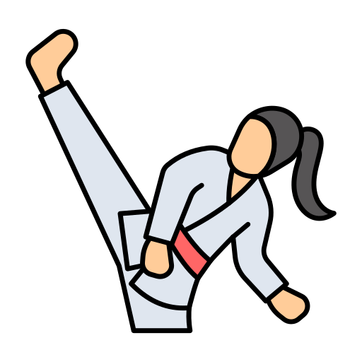 taekwondo Generic Outline Color icon