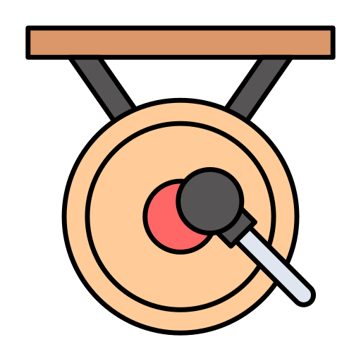 Gong Generic Outline Color icon