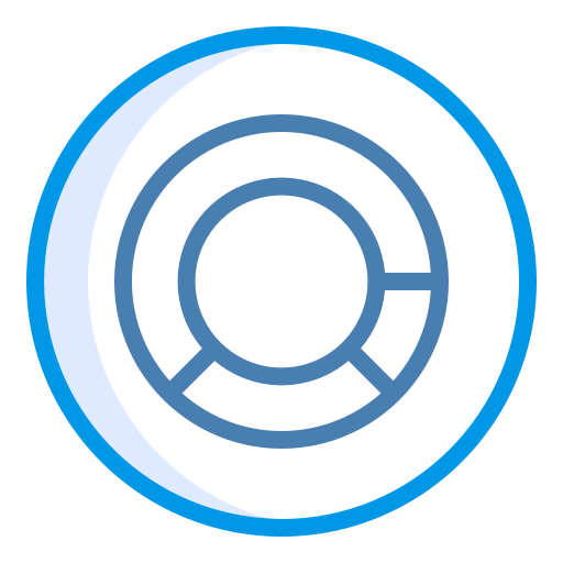 okrągły wykres Generic Blue ikona