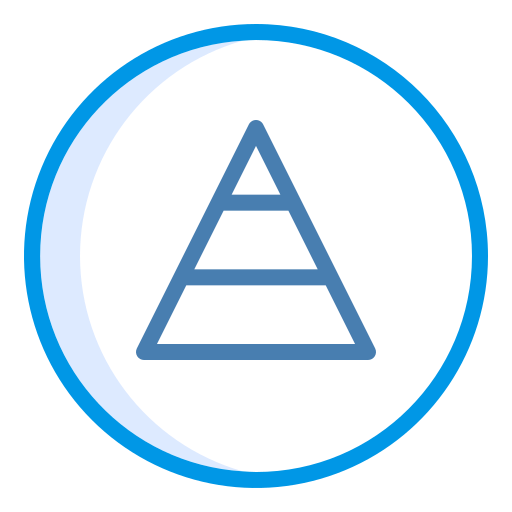 Pyramid chart Generic Blue icon