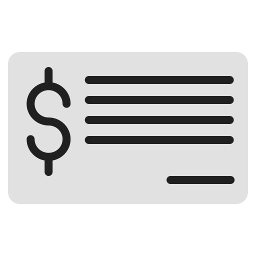 bankcheque Generic Flat icoon