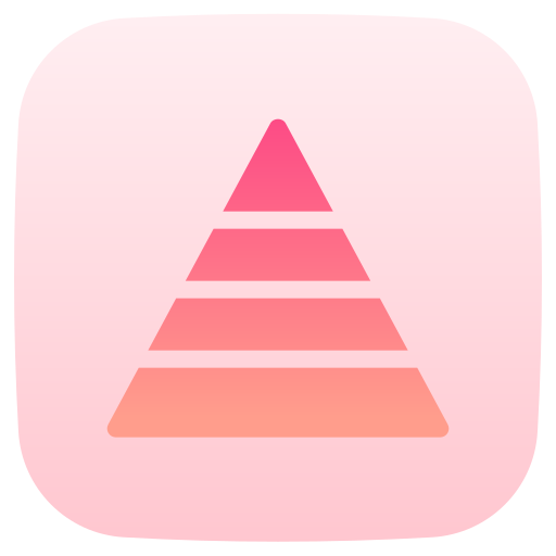 grafico a piramide Generic Flat Gradient icona