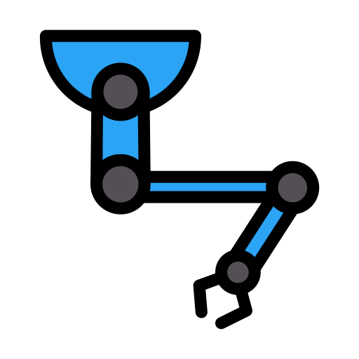 brazo robótico Generic Outline Color icono