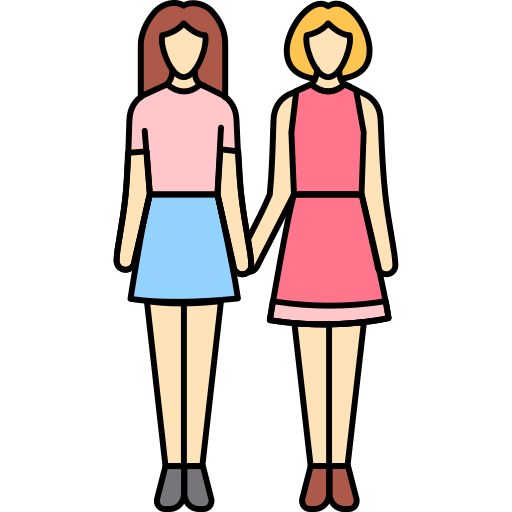 Girlfriends Generic Outline Color icon