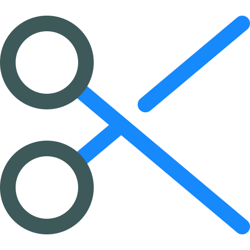 Cut Generic Blue icon
