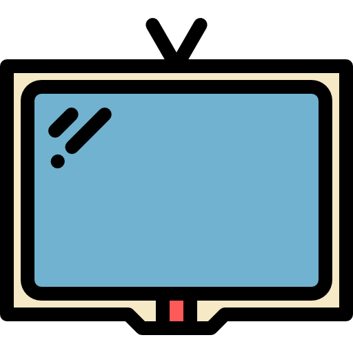 Television Detailed Rounded Lineal color icon