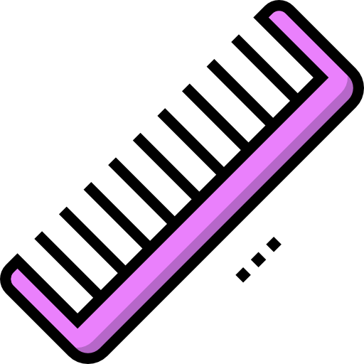 櫛 Detailed Straight Lineal color icon
