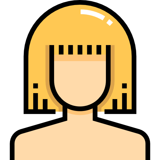 ヘアカット Detailed Straight Lineal color icon