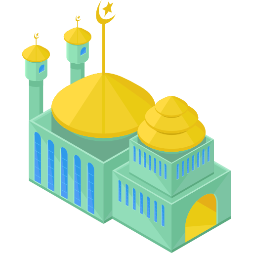 moschea Roundicons Premium Isometric icona