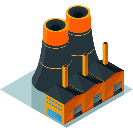 centrale électrique Roundicons Premium Isometric Icône