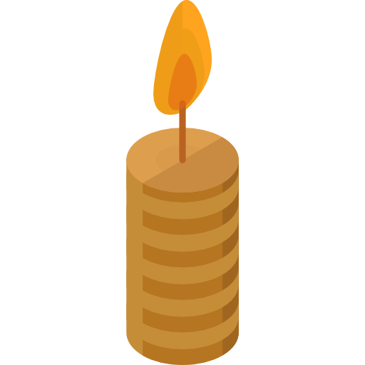 Candle Roundicons Premium Isometric icon