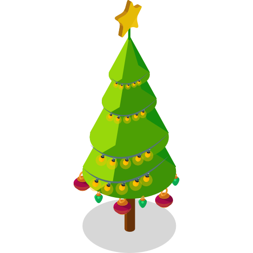 Christmas tree Roundicons Premium Isometric icon