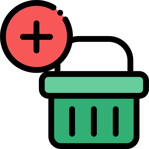 Shopping basket Detailed Rounded Lineal color icon