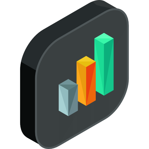 gráfico de barras Roundicons Premium Isometric icono
