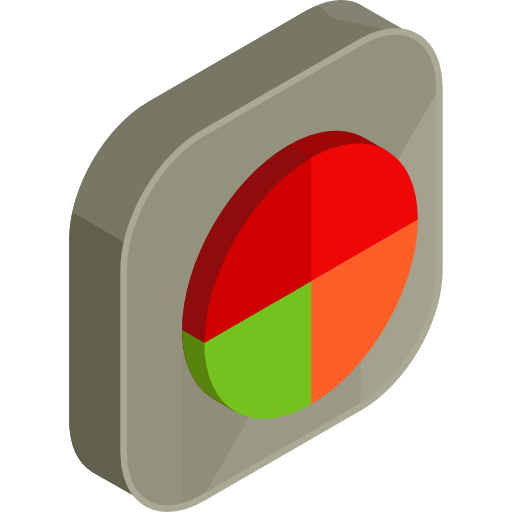 cirkeldiagram Roundicons Premium Isometric icoon