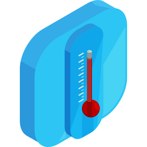 termómetro Roundicons Premium Isometric icono