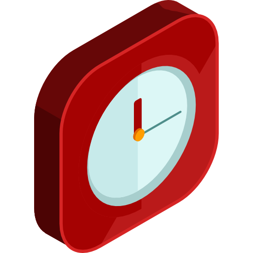 l'horloge Roundicons Premium Isometric Icône