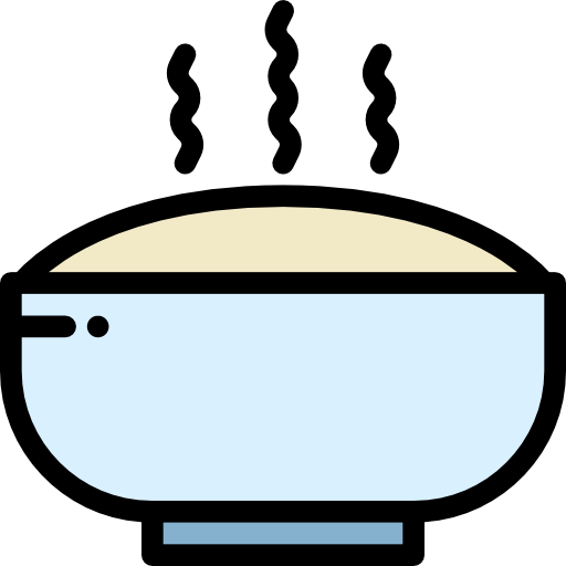 Чаша для риса Detailed Rounded Lineal color иконка