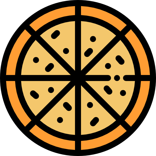 pizza Detailed Rounded Lineal color icona