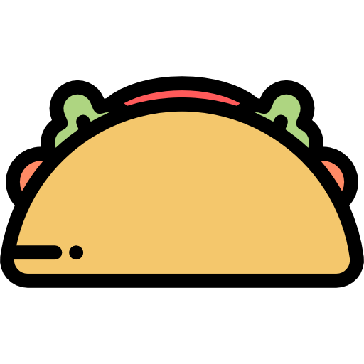 taco Detailed Rounded Lineal color icono