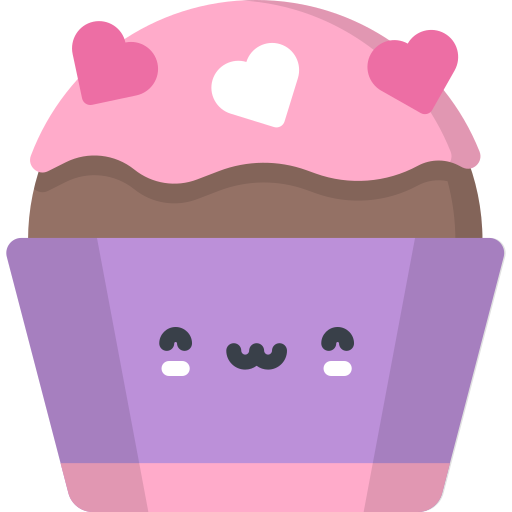 cupcake Kawaii Flat Icône
