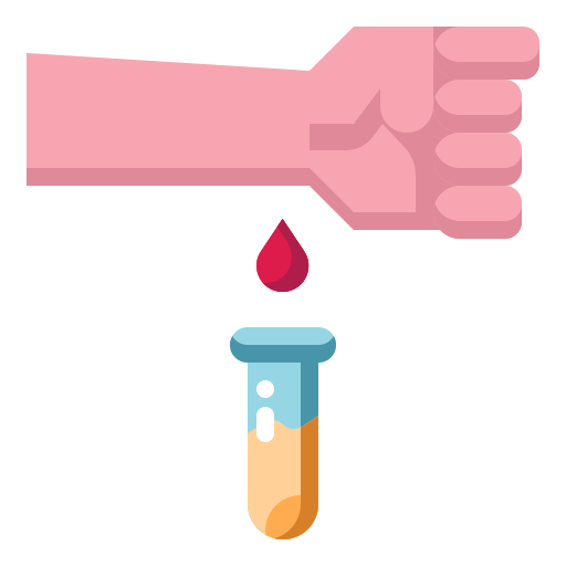 bloed test PongsakornRed Flat icoon
