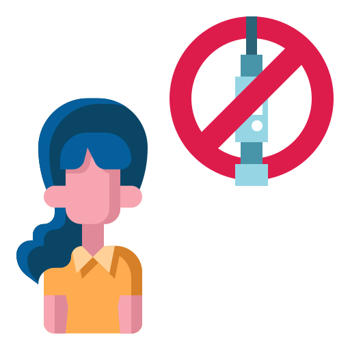 No vaccines PongsakornRed Flat icon