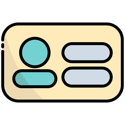 名刺 Generic Outline Color icon