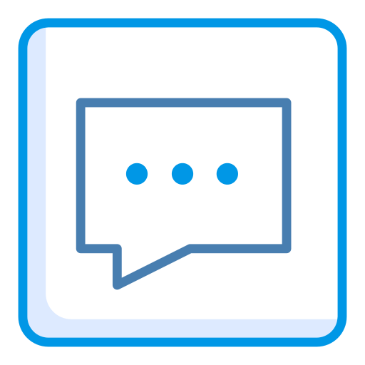bubble-chat Generic Blue icon