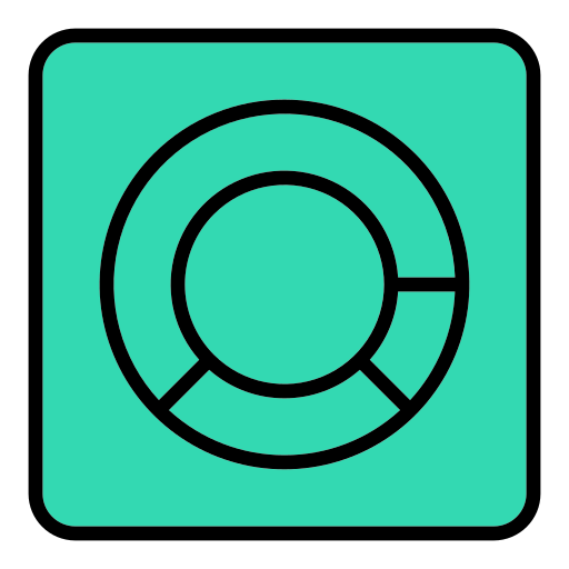 Round chart Generic Outline Color icon