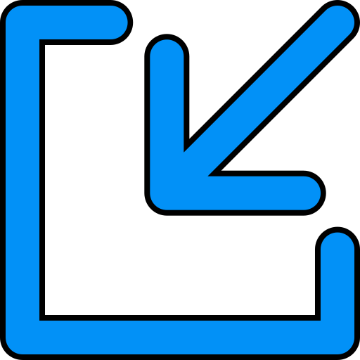 minimieren Generic Thin Outline Color icon