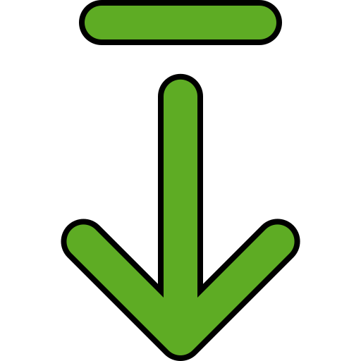 flecha hacia abajo Generic Thin Outline Color icono