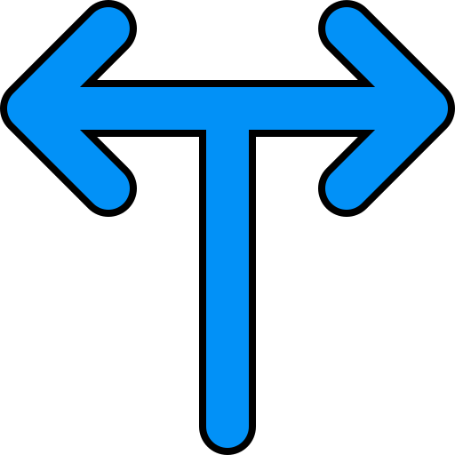 Direction Generic Thin Outline Color icon