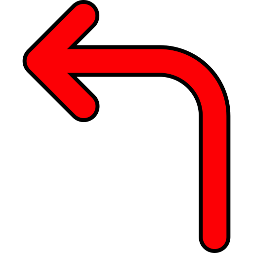 Turn left Generic Thin Outline Color icon