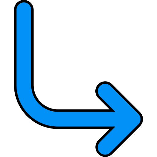 Turn right Generic Thin Outline Color icon