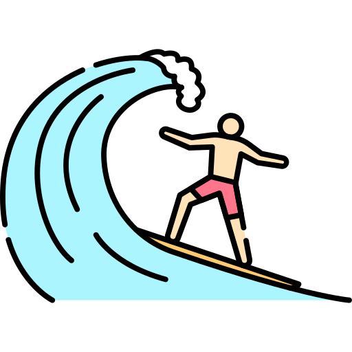 Surfer Generic Outline Color icon