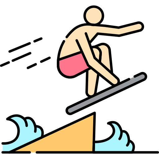 skimboard Generic Outline Color icon